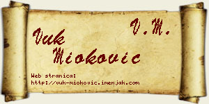 Vuk Mioković vizit kartica